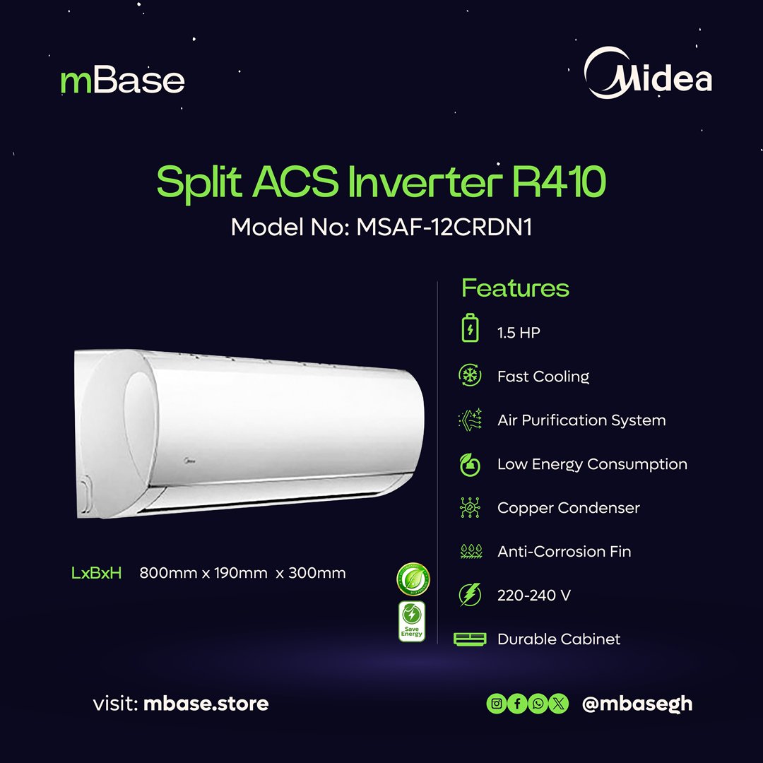 MIDEA-1.5HP-INVERTER-R410-SPLIT-AIR-CONDITIONER-MSAF-12CRDN1