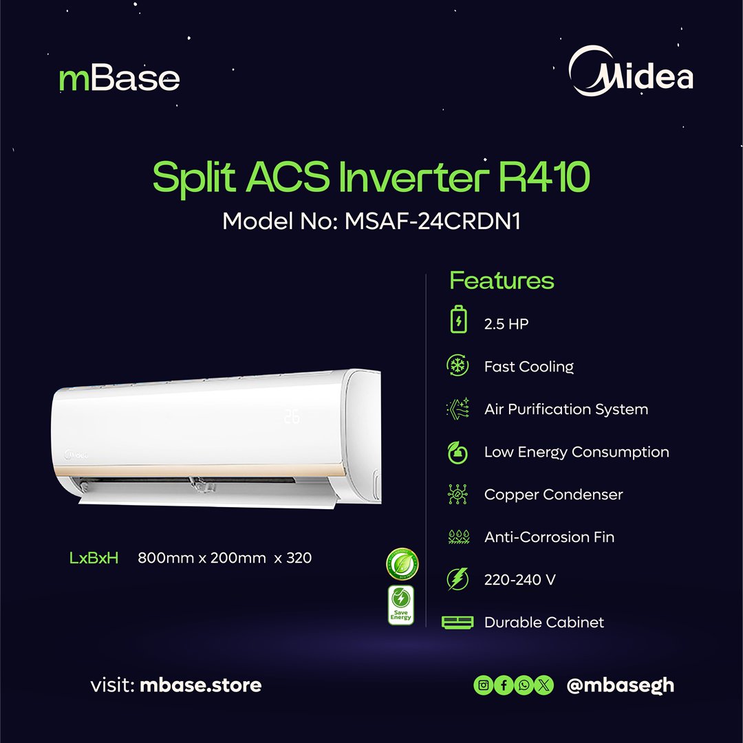 MIDEA-2.5HP-INVERTER-R410-SPLIT-AIR-CONDITIONER-MSAF-24CRDN1