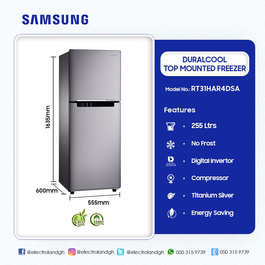 SAMSUNG-DURACOOL-255LTR-TOP-MOUNT-FRIDGE-RT31HAR4DSA